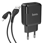 Wall charger “N7 Speedy” dual port EU set with cable