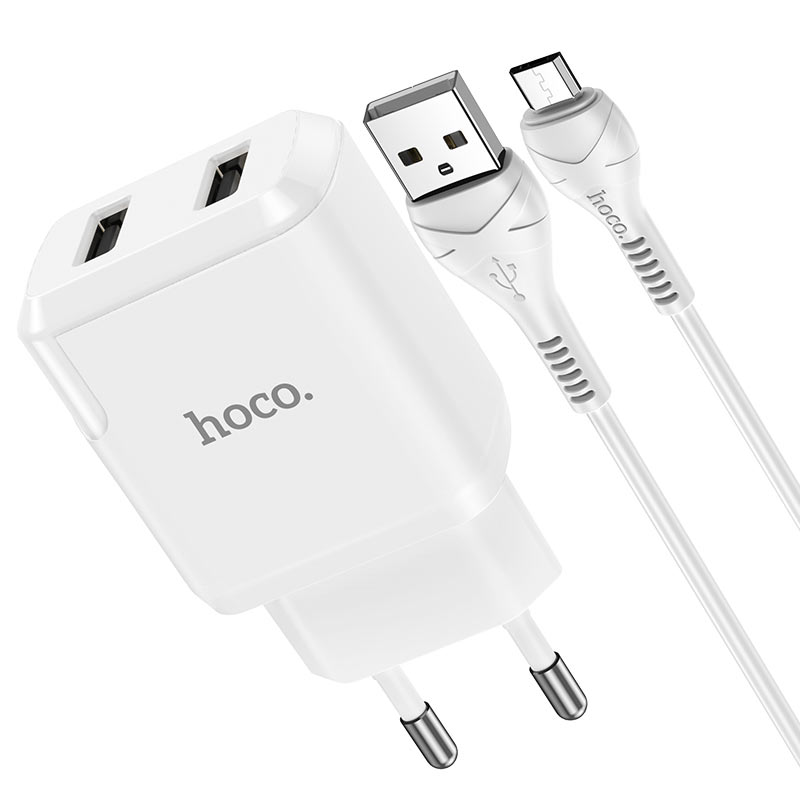 Wall charger “N7 Speedy” dual port EU set with cable