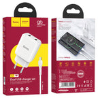 Wall charger “N7 Speedy” dual port EU set with cable