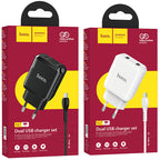 Wall charger “N7 Speedy” dual port EU set with cable