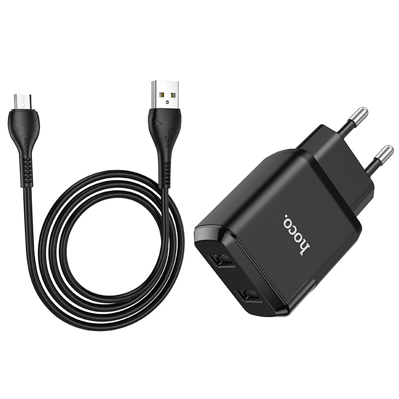 Wall charger “N7 Speedy” dual port EU set with cable