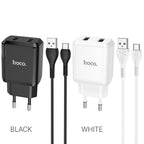 Wall charger “N7 Speedy” dual port EU set with cable