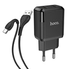 Wall charger “N7 Speedy” dual port EU set with cable