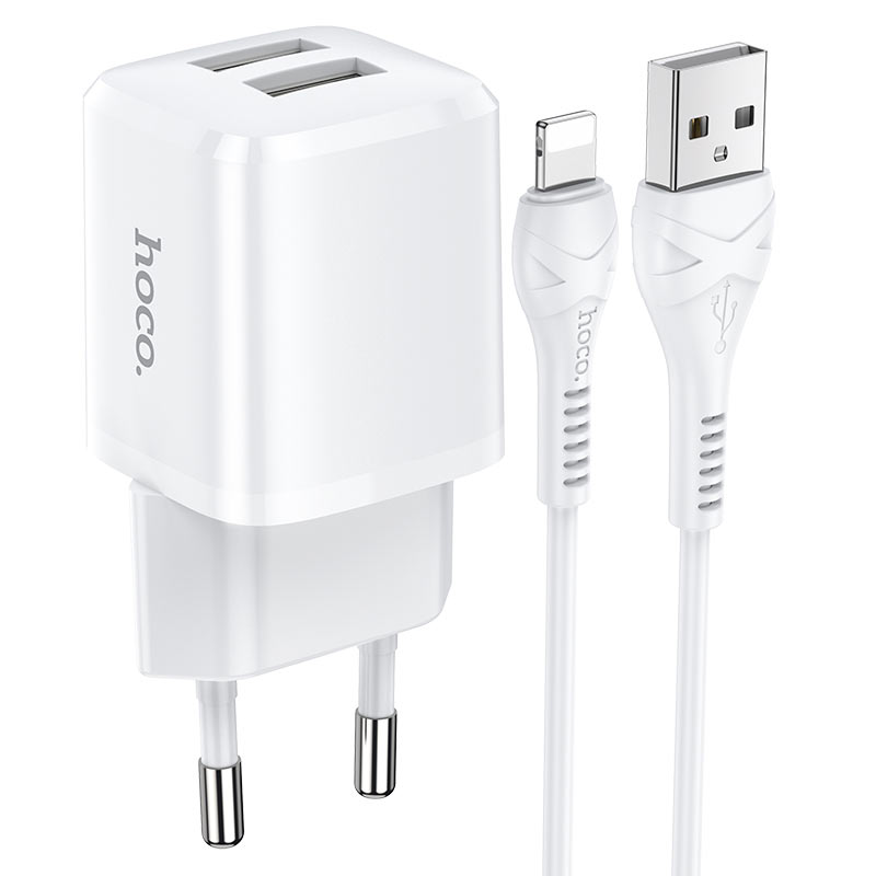 Wall charger “N8 Briar” dual port EU set with cable