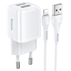 Wall charger “N8 Briar” dual port EU set with cable