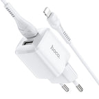 Wall charger “N8 Briar” dual port EU set with cable
