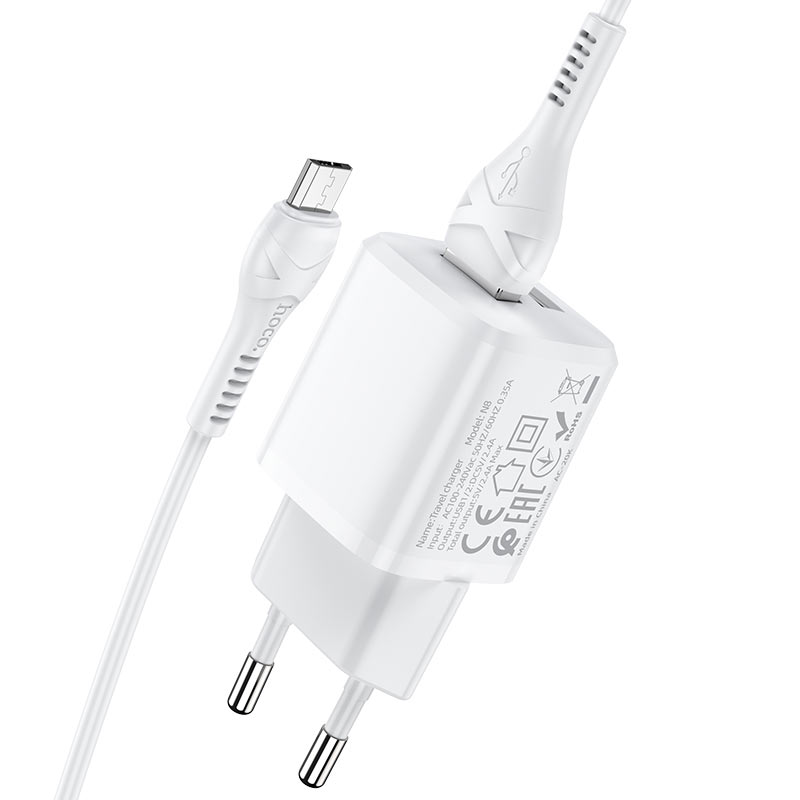 Wall charger “N8 Briar” dual port EU set with cable