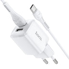 Wall charger “N8 Briar” dual port EU set with cable