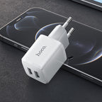 Wall charger “N8 Briar” dual port EU set with cable