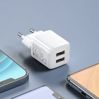 Wall charger “N8 Briar” dual port EU set with cable