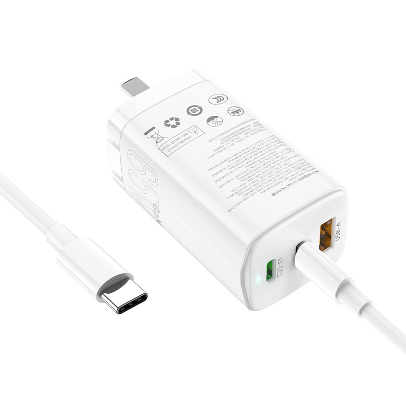 GaN wall charger “NC3 Level” 3 ports CN set with cable