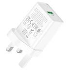 Wall charger “NK5 Seal” single port QC3.0 UK set with cable