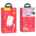 Wall charger “NK5 Seal” single port QC3.0 UK set with cable