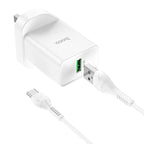 Wall charger “NK5 Seal” single port QC3.0 UK set with cable