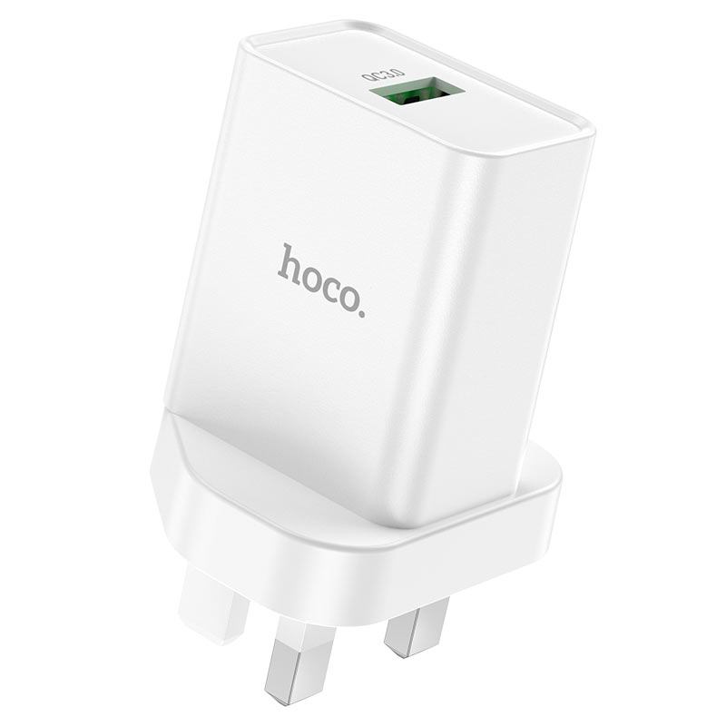 Wall charger “NK5 Seal” single port QC3.0 UK set with cable
