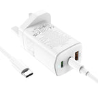 GaN wall charger “NK7 Viewer” 3 ports UK set with cable