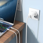 GaN wall charger “NK7 Viewer” 3 ports UK set with cable