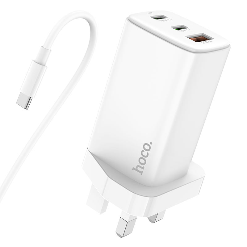 GaN wall charger “NK7 Viewer” 3 ports UK set with cable