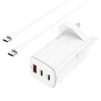 GaN wall charger “NK7 Viewer” 3 ports UK set with cable