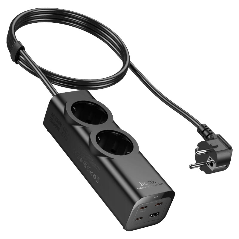 Power strip “NS10 Wisdom” PD67W 4 ports + 2 sockets EU / GER