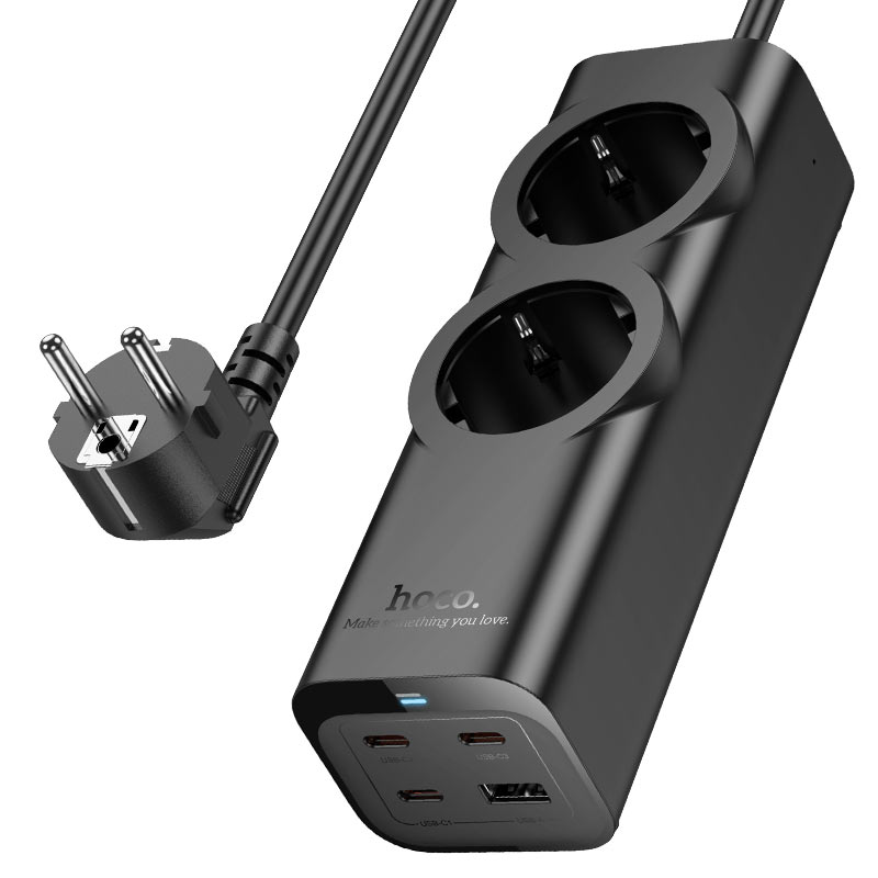 Power strip “NS10 Wisdom” PD67W 4 ports + 2 sockets EU / GER