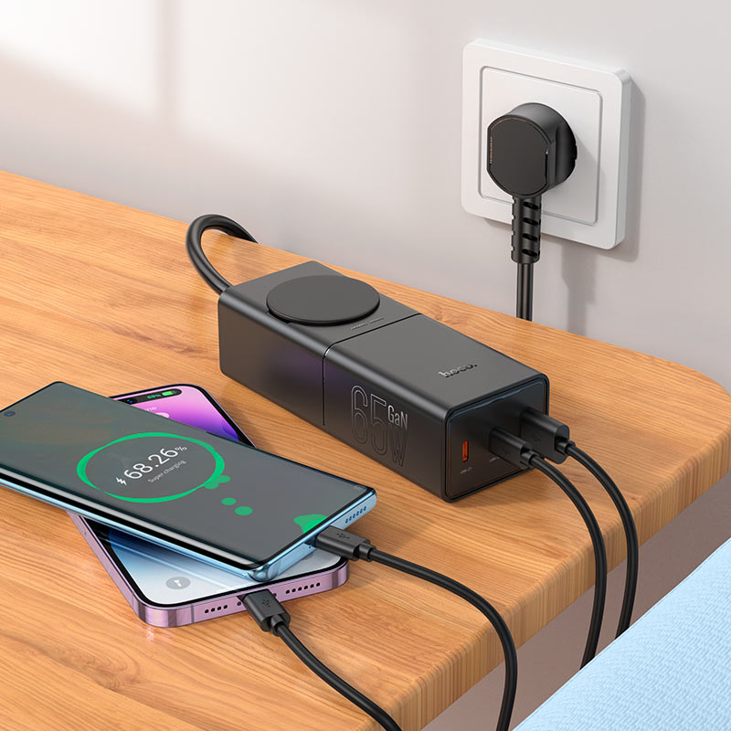 Power strip “NS4 Sharp” PD65W + QC3.0 + 1 socket EU / GER