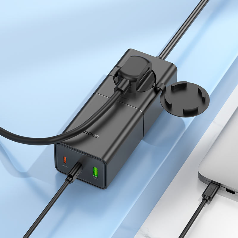 Power strip “NS4 Sharp” PD65W + QC3.0 + 1 socket EU / GER