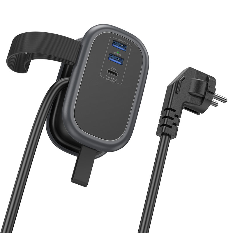 Power strip “NS6 Sharp” 3 ports + 1 socket EU / GER