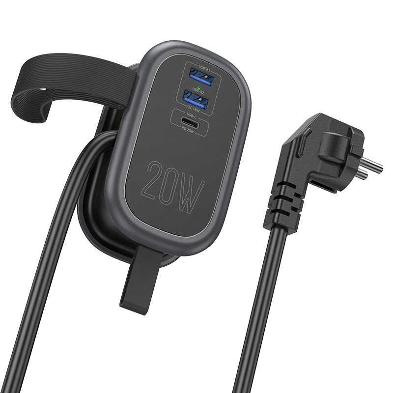 Power strip “NS7 Sharp” PD20W 3 ports + 1 socket EU / GER