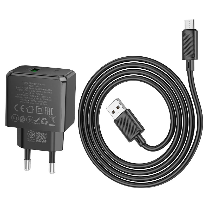 Wall charger “NT5 Superior” QC3.0 THA cable set