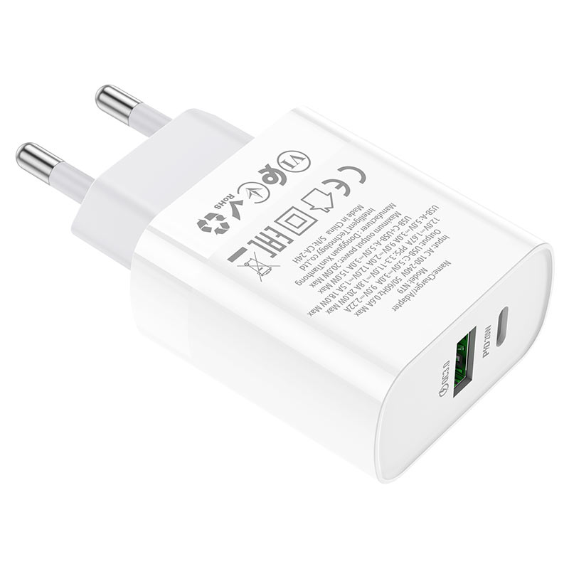 Wall charger “NT9 Maximus” PD20W + QC3.0 THA cable set