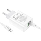 Wall charger “NT9 Maximus” PD20W + QC3.0 THA cable set