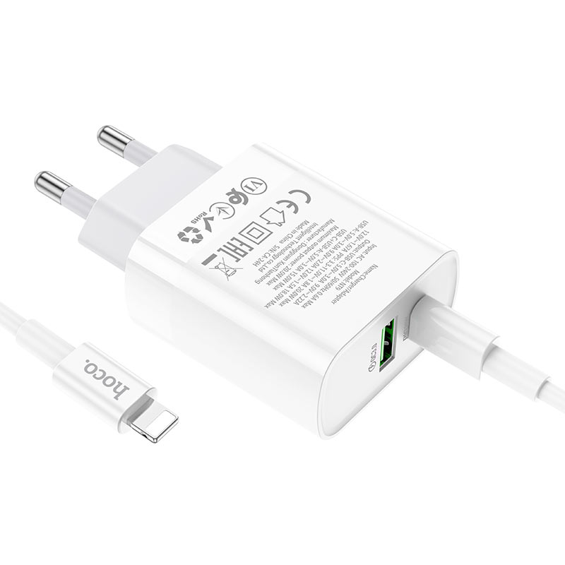 Wall charger “NT9 Maximus” PD20W + QC3.0 THA cable set