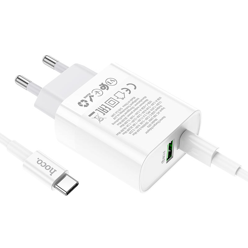 Wall charger “NT9 Maximus” PD20W + QC3.0 THA cable set