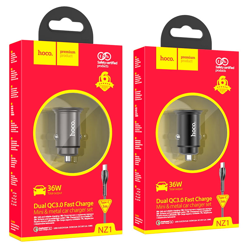 Car charger “NZ1 Developer” QC3.0 set with cable