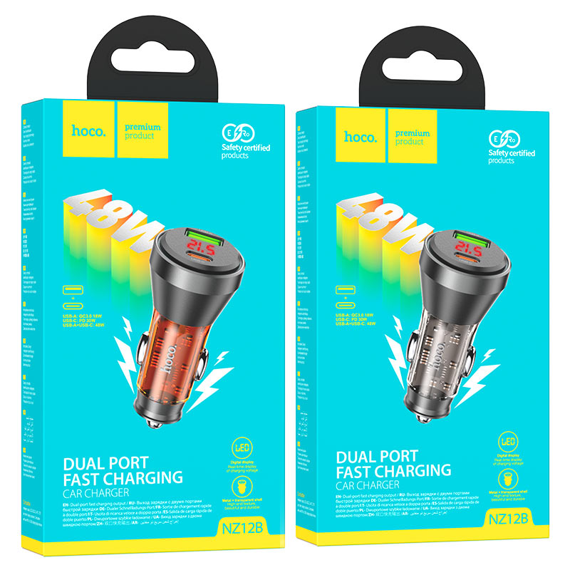 Car charger “NZ12B Unimpeded” 48W cable set