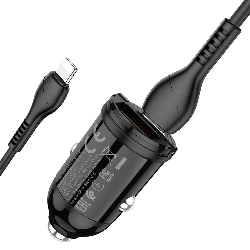 Car charger “NZ2 Link” PD30W+QC3.0 set with cable