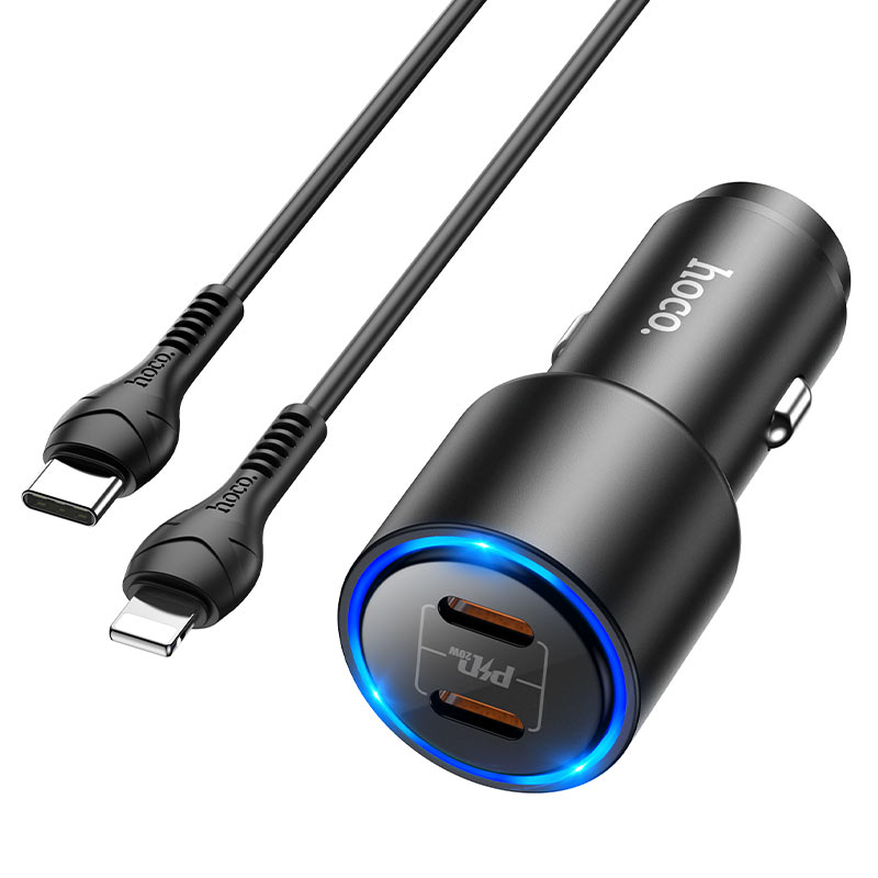Car charger “NZ3 Clear way” PD dual port set with cable