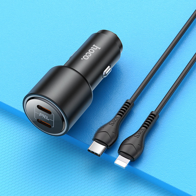 Car charger “NZ3 Clear way” PD dual port set with cable