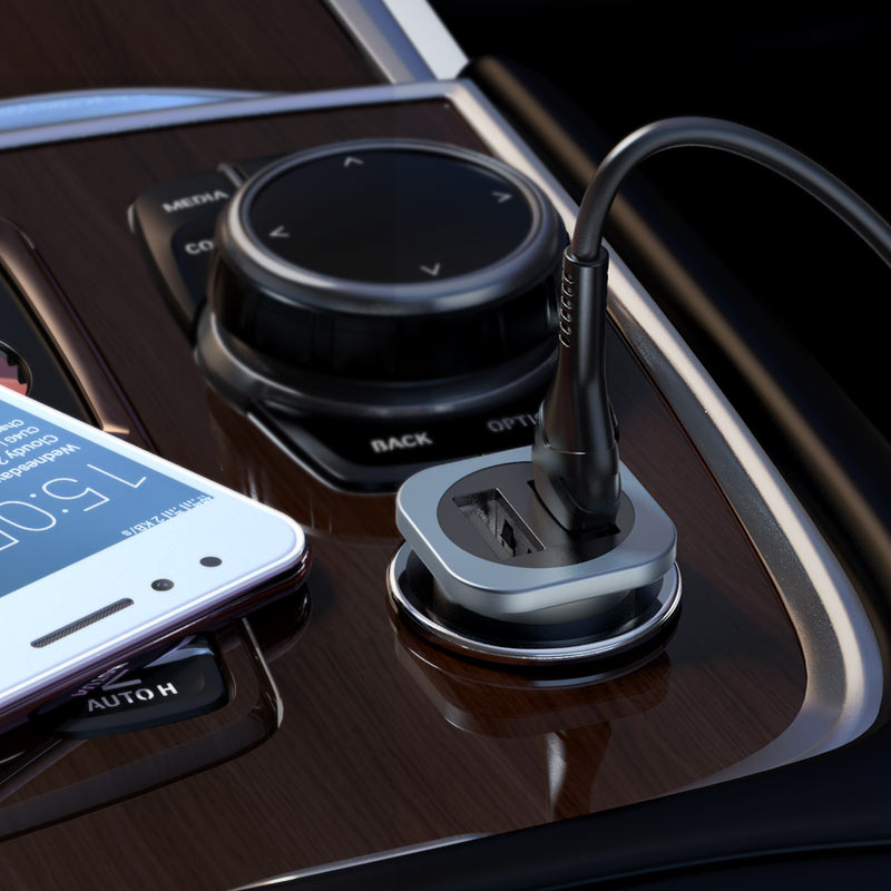 Car charger “NZ4 Wise road” dual port set with cable