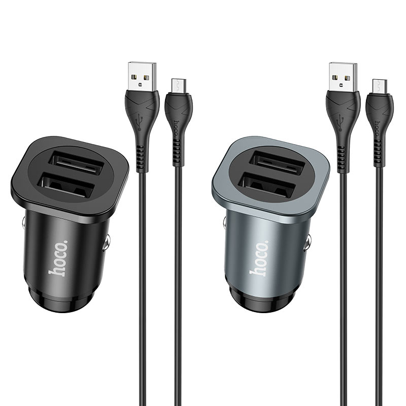 Car charger “NZ4 Wise road” dual port set with cable