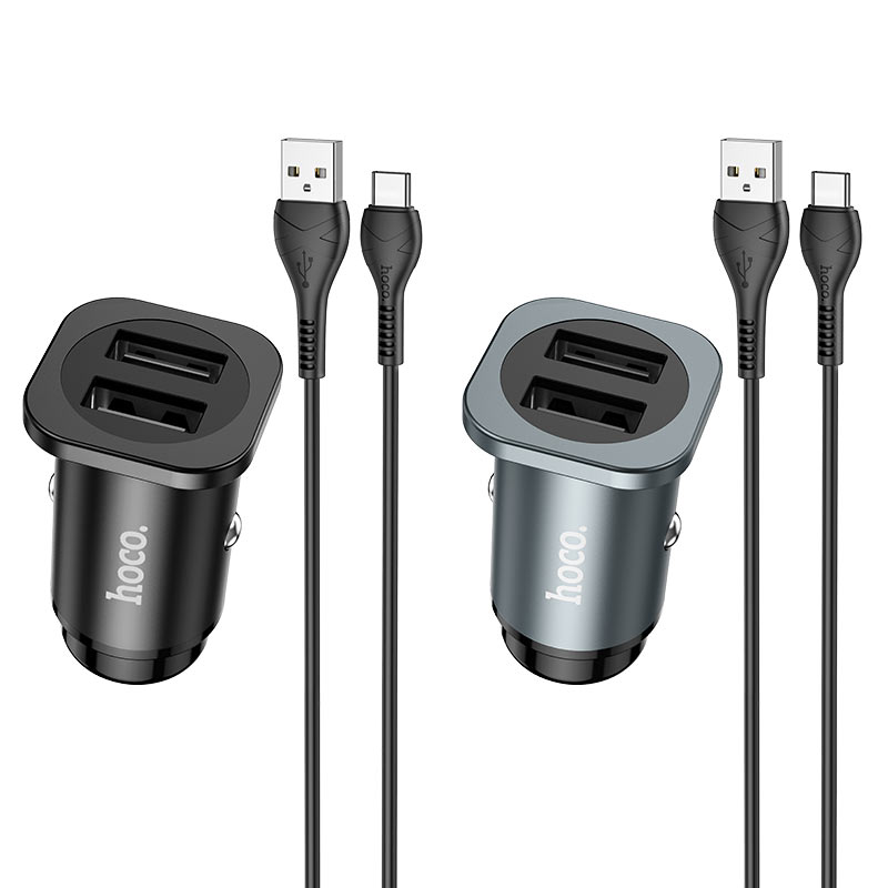 Car charger “NZ4 Wise road” dual port set with cable