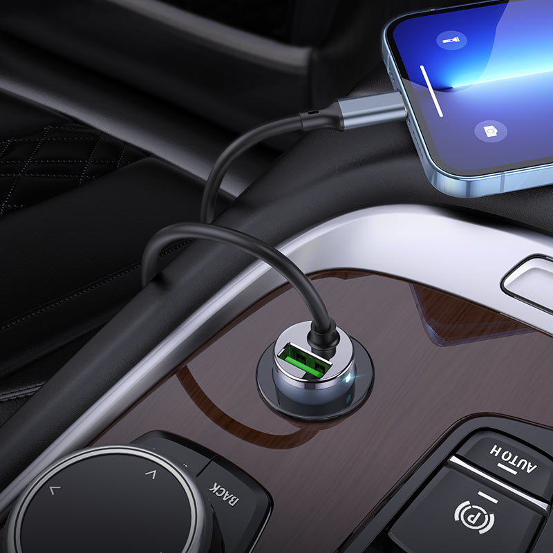 Car charger “NZ7” PD20W + QC3.0 with built-in cable