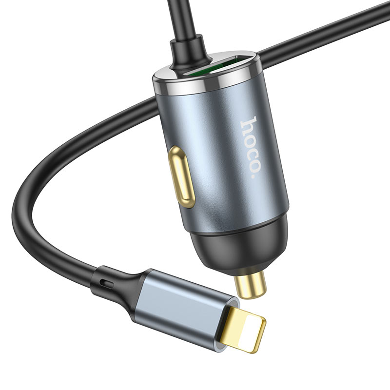 Car charger “NZ7” PD20W + QC3.0 with built-in cable
