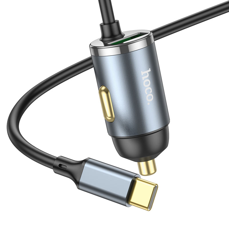 Car charger “NZ7” PD20W + QC3.0 with built-in cable