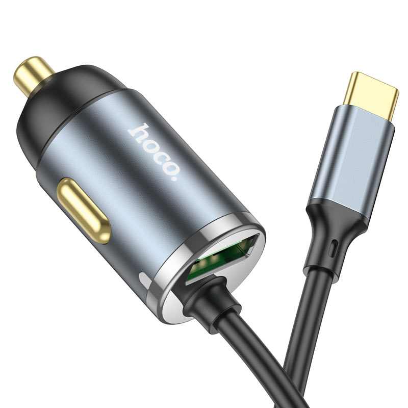 Car charger “NZ7” PD20W + QC3.0 with built-in cable