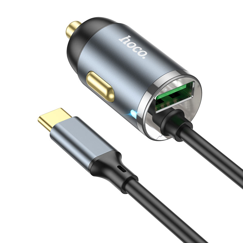 Car charger “NZ7” PD20W + QC3.0 with built-in cable