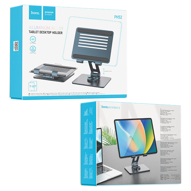 Tabletop holder “PH52 Might” rotating desktop stand