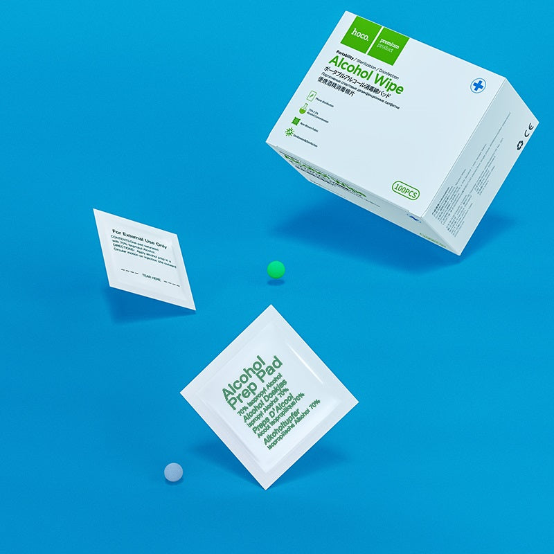 Portable alcohol disinfection cotton wipes