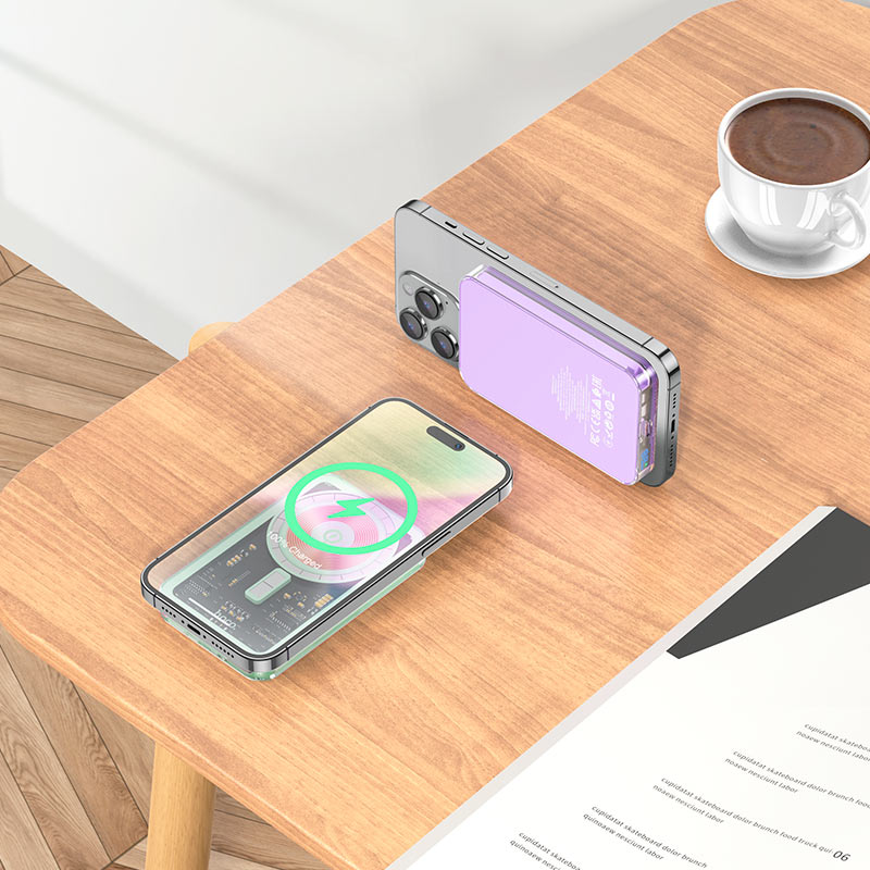 Power bank “Q14 Ice Crystal” PD20W + QC3.0 wireless charging 5000mAh